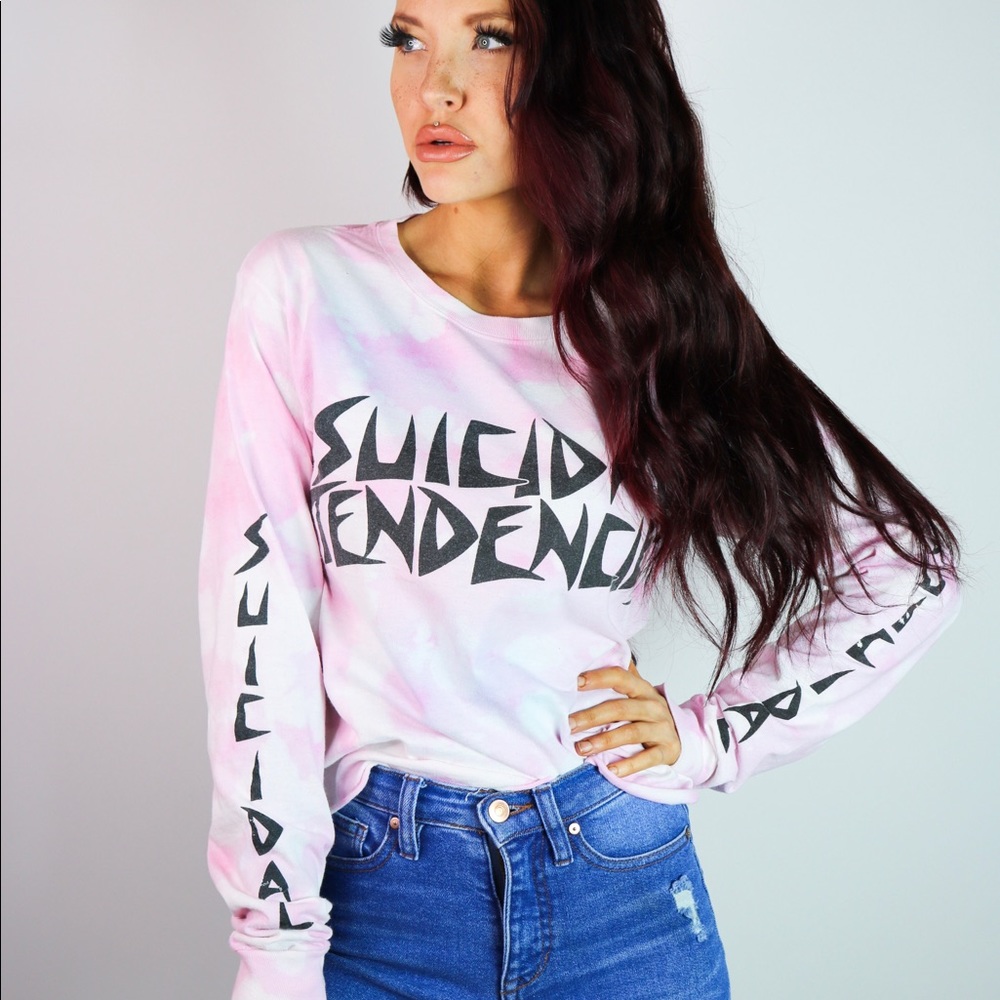 Hand dyed suicidal tendencies long sleeve t shirt